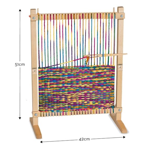 NEW Melissa & Doug Crafting Waving Loom Knitting Kids Craft Frame STEM TOY Monte - Picture 4 of 8